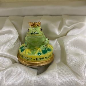 Trinket Box: Enamel Halycon Days Frog Prince